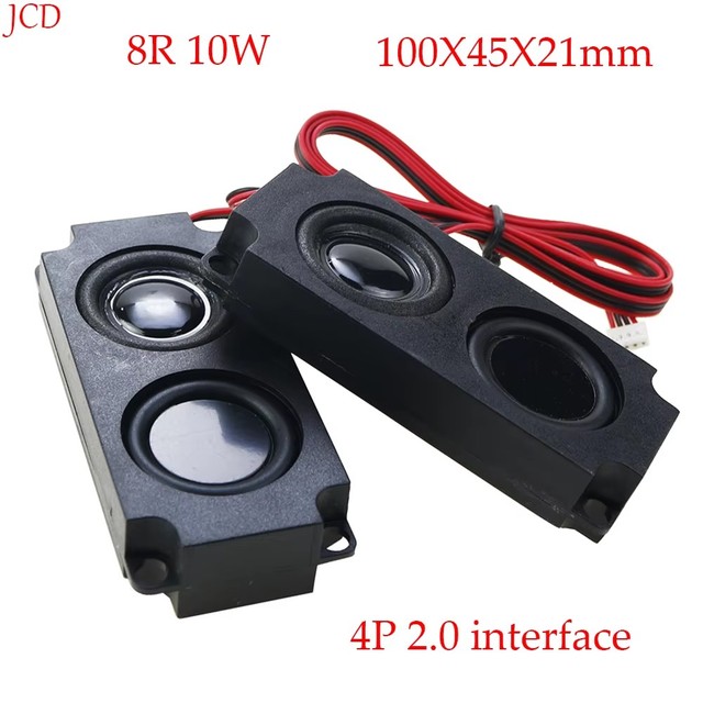1Pair Audio Portable Speakers 45100 Box Speaker 8 Ohm 10W DIY Mini TV Computer Speakers 100*45*21mm LCD DIY Home Theater