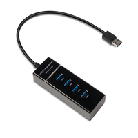 Adaptor Multiport LED 4 Port USB 3.0 Hub, adaptor untuk Keyboard Mouse Printer Flash drive portabel USB 2.0 Splitter