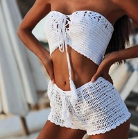 Bestdanse — Bikini en Crochet pour femmes, maillot de bain de plage, tricoté, Crop Top, nouvelle collection, 2021