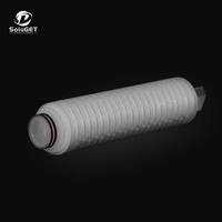 ENPP Series 10 Inch 0.1/0.2/0.45/1/3/5 mikron 68 mm PP Pleated Filter Cartridge pengganti untuk Pall Polyfine