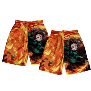 Nieuwe Kimetsu Geen Yaiba Anime Demon Slayer 3D Gedrukt Mannen En Vrouwen Koreaanse Versie Losse Japanse Klassieke Stijl Shorts Mannen kleding