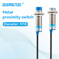 Capteur de proximité inductif métallique DOMENZI série LJ avec connecteur M8 M12 M18, sortie NPN et PNP
