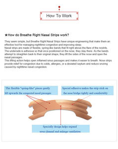 पट्टी नाक के लिए प्रत्यक्ष फैक्टरी मूल्य खर्राटे बंद करो खर्राटे सहायता, छड़ी को मजबूत नाक स्ट्रिप्स नाक प्लास्टर - Product Image 4