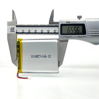 Baterai LiPo Isi Ulang 3.7V 4200mah 105565 Kapasitas Tinggi Aman Tahan Lama LiCoO2 Bersertifikasi KC CE CB untuk Bor dan Peralatan Listrik