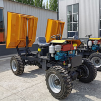 Mini-dumper sur chenilles 4x4, petit véhicule de transport, camion benne basculante de 1 tonne, moteur EPA, boîte de vitesses, à vendre