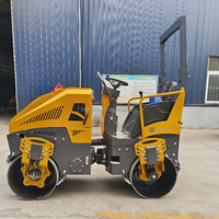 Rouleau compacteur d'asphalte à double tambour Rouleau compresseur vibrant diesel 3 tonnes 5 tonnes avec moteur Kubota Prix compétitif
