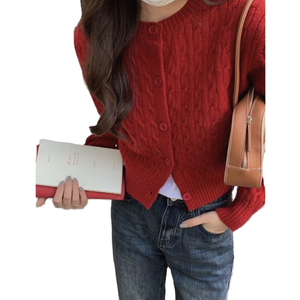 Maglieria donna autunno-inverno nuovo maglione <span class=keywords><strong>Cardigan</strong></span> Twist con volant tessitura a maglia stile <span class=keywords><strong>College</strong></span> coreano - Product Image 1