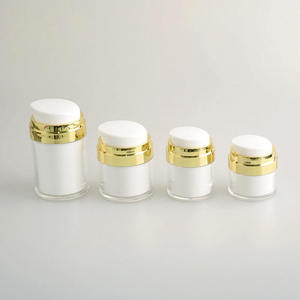 Botella de Bomba de Crema Airless de Lujo de 30/50/100 ml, Dorada y Blanca, Recargable, Reemplazable, Envase de Plástico PP al por Mayor - Product Image 3