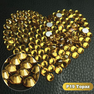 批发散装包装Ss3 Ss4 Ss5 Ss6 Ss8 Ss10 Ss12 Ss16 Ss20 Ss30黄玉非修补AB水晶石玻璃平背水钻 - Product Image 2