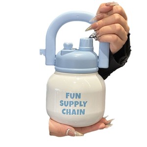 Fun Supply Chain Stainless Steel Water <b>Bottle</b> 316L Insulated Large Capacity With Handle And Straw For Kids Students - Product Image 5