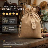 Sac à cordon en jute naturel écologique avec logo personnalisé, emballage durable, vente en gros pour bijoux, grains de café