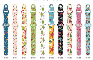 Paquete de 5 correas de reloj de aleación de lujo, impermeables y duraderas, con estampado navideño, de repuesto para la serie de relojes 8 <span class=keywords><strong>SE</strong></span> - Product Image 6