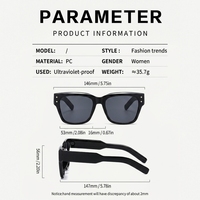 Lunettes de soleil classiques de haute qualité avec monture carrée en PC UV400, accessoires de plage pour hommes et femmes