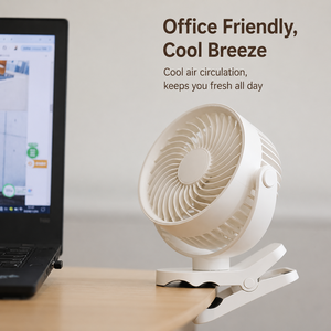 Mini ventilateur à pince USB 2000mAh 5W 4 vitesses pour bureau maison voyage - Product Image 4