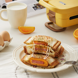 Bear Sandwich Maker 700W 12mm Deep Plate Thick <b>Toaster</b> With Adjustable Thickness For Household Use - Product Image 3