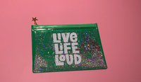 Sac à cosmétiques à paillettes liquides en PVC, pochette à paillettes liquides transparente en PVC étanche
