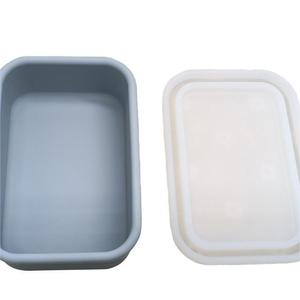 Wholesale Heatable Microwave Safe Reusable BPA-Free Eco-Friendly Silicone Dual Tier <b>Lunch</b> Container Leakproof Cute Bento <b>Box</b> - Product Image 4