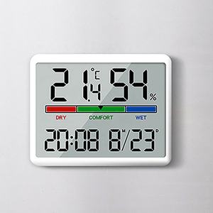 Despertador Eletrônico Medidor de Umidade Temperatura Multi-função Design Magnético Grande Tela LCD Termômetro Digital Medidor - Product Image 1