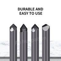 Nouveau Style CNC diamant 6mm 10mm PCD diamant fraise outils de gravure 120 degrés PCD V pierre sculpture peu pour granit marbre