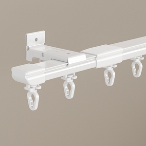 Fabricant de rails de rideaux Longueur personnalisée Pièces de rideaux Montage mural au <span class=keywords><strong>plafond</strong></span> <span class=keywords><strong>Rail</strong></span> de rideaux en aluminium à pliage en S - Product Image 5