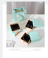 Boîte à bijoux à tiroir coulissant personnalisée en gros Solution de rangement pour collier boucles d'oreilles bague-sac en papier emballage pour ensemble de bijoux