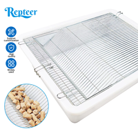 Système de cage pour reptiles Repteer, écologique, durable, réglable, simple, en plastique blanc solide, avec plateau et système de fixation par bouton-pression.