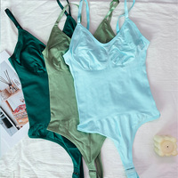 Body sculptant sans couture en nylon – Effet ventre plat et rehausseur de fesses, taille plus, avec string intégré et soutien-gorge sans bretelles ajusté