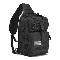 Sac à bandoulière tactique avec sangles Molle, sac de poitrine confortable avec sangle d'épaule, sac à bandoulière robuste pour un usage quotidien