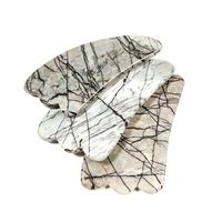 Bricolage Prix favorable Picasso Jaspe en forme de coeur Gua Sha Massage personnalisé Masseur des mains