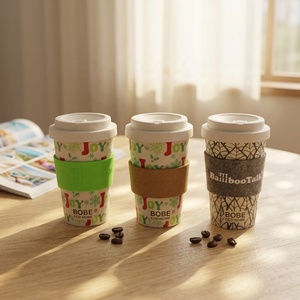 Custom Eco Reusable Coffee Cup Bamboo Fiber Melamine PLA RPET Travel <strong>Mug</strong> with Lid | OEM ODM Factory Direct Wholesale - Product Image 4