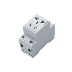 QJC vente en gros AC 230V 400V 10A 16A 3 prises prise modulaire prise de commutateur modulaire Rail Din