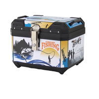 PP 45L coffre de moto universel moto Top Case queue boîte de rangement Topcase sac avec doublure en plastique motos queue boîte