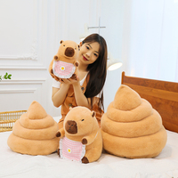 Ensemble d'oreiller en peluche en forme de capybara détachable mignon jouets en peluche