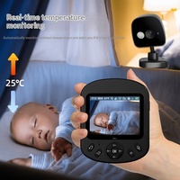 Babyphone avec caméra 1080p HD 12MP, vision nocturne, communication bidirectionnelle, berceuses apaisantes, écran couleur 2,8 pouces, sans Wi-Fi