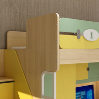 Lit superposé moderne en fer pour dortoir universitaire, idéal pour appartement, école de formation, personnel et travailleurs – Lit de type panneau avec bureau intégré