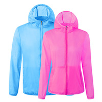 A615 Zomer Outdoor Unisex Snel Droogende Ademend Zonnebeschermende 100% Nylon Windjack met Rits en Bedrukt Logo