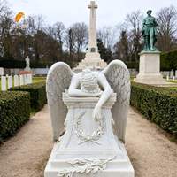 MILY Tombes communes en marbre blanc de haute qualité pour cimetière, monuments funéraires, pierres tombales à vendre