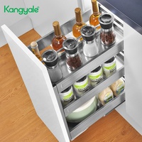 Panier de cuisine moderne Kangyale en acier inoxydable, support à épices coulissant, organisateur de placard