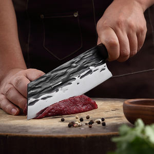 Couteau de <span class=keywords><strong>chef</strong></span> japonais Kiritsuke de 8 pouces en acier au carbone forgé à la main pour la coupe de la viande et le dépeçage - Product Image 3