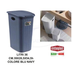 Cesto para Ropa Sucia Portabiancheria Elegance LT.36 Azul Marino, 39x285x54,5 cm, 36h, Producto para Ropa Sucia - Product Image 1