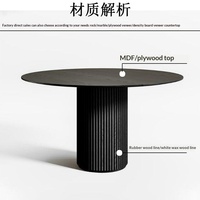Table à manger minimaliste italienne en bois massif personnalisable, mobilier moderne pour restaurant, fabriqué en Chine, aucun assemblage requis