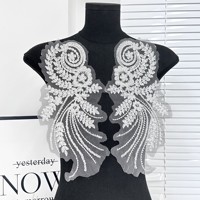 Accessoires décoratifs pour vêtements, robes de danse, motif floral, paillettes dorées, perles, strass, appliques