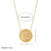 Acier inoxydable. Nouveau collier pendentif minimaliste avec carte de tarot. Chaîne de cou pour pull style minimaliste Ins. 18K