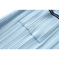 Style français sirène tricots Maxi robe pour femmes col marin à manches longues décontracté dame porter Colorblock volants taille naturelle