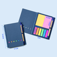 Cuaderno Espiral con Logotipo Personalizado y Bolígrafo, Bloc de Notas de Papel Kraft A6, Libreta de Notas Adhesivas Portátil para Oficina, Escuela y Promociones