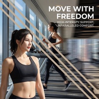 Soutien-gorge de sport professionnel en forme de I pour le yoga, avec imprimé frontal, en Spandex/Nylon respirant, personnalisable en usine