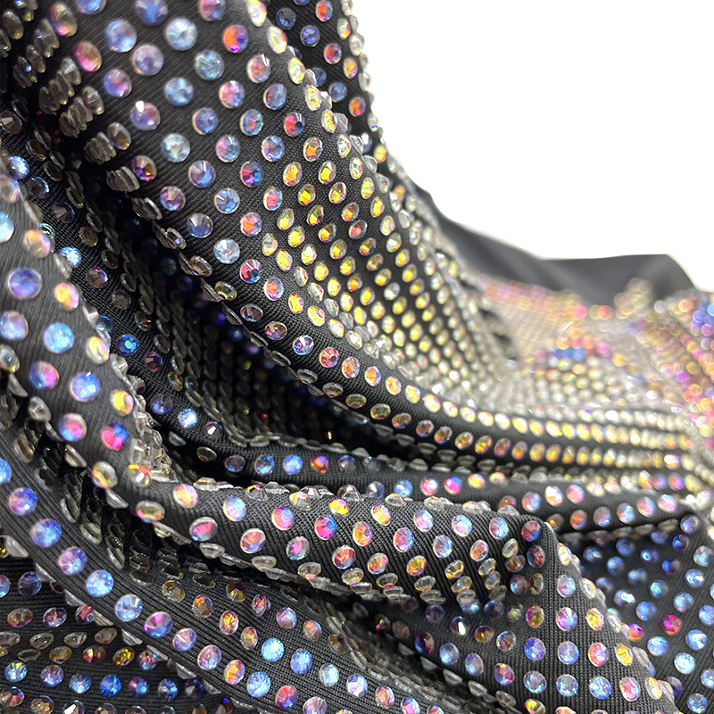 S590 Space Wholesale Stretch Rhinestone Fabric - Horae