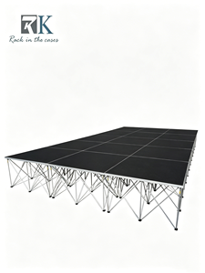 Wholesale Drum Riser High Quality Folding <b>Stage</b> <b>Platform</b> Black Aluminum Alloy Outdoor Event Wedding <b>Stage</b> - Product Image 1