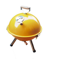 Petit four de football extérieur portable personnalisé pour le camping, fabriqué à partir de four rond en fer et en acier, pour barbecue à boules