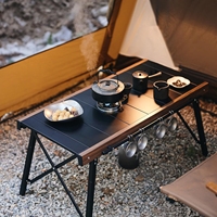 Table de camping moderne en aluminium Mobilier d'extérieur portable pour l'école BBQ Pique-niques et barbecues (4 places)
